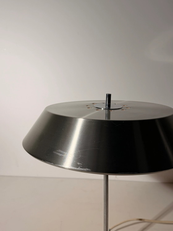 Vintage Mid-Century Modern Metalen Tafellamp, Tafellampen (foto 4 van 5)