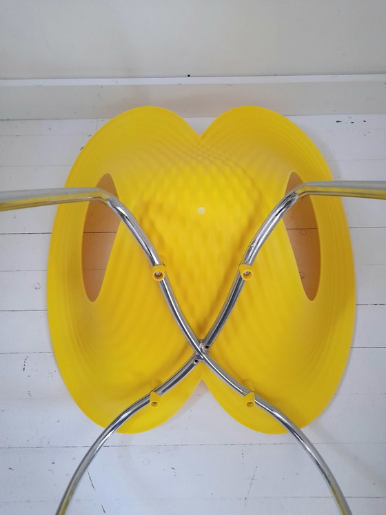 Sedia Ripple gialla design Ron Arad per Moroso, Sedie da camera, Plastica, Giallo (foto 6 di 7)