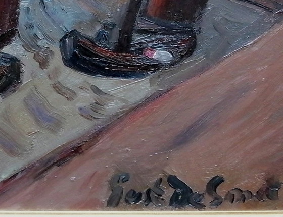 Gustave Franciscus De Smet "Fishing Boats on the River" oil on canvas – Paintings & Drawings (photo 7 of 7)