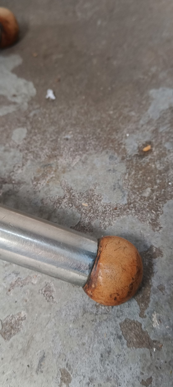 Image 1 of Zeldzame gebr. De wit gispen Bauhaus buizenframe chromen industriële atelier stoel schiedam holland 