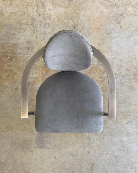 Image 1 of 8x Vintage Belgo Chrom Stoelen Memphis Stijl