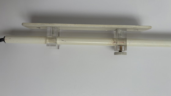 Image 1 of Lampada da parete vintage di design bianco Vetro metallico Vetro lattiginoso