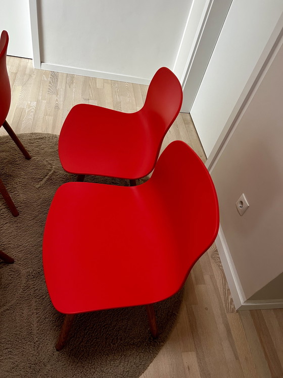 Image 1 of 4 Hay AAC 12 chairs coral / warm red