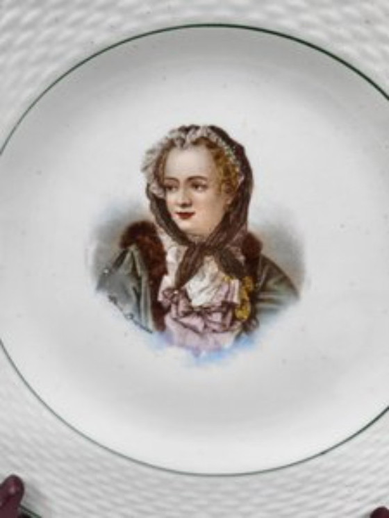 Image 1 of Saint Amand Rois Reines Favorites de France Earthenware Plates Set of 12