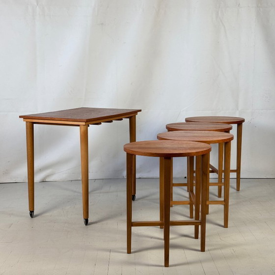Image 1 of Paul Hundevad Teak Nest of Tables, 1960s