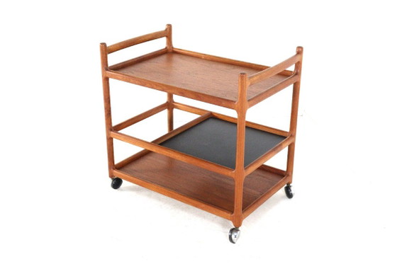 Henning Korch per CFC Silkeborg modello 308 Carrello bar teak vintage – Carrelli bar, Legno (photo 6 of 15)