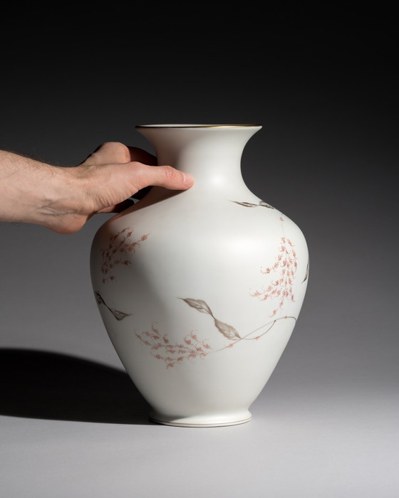 Image 1 of Rosenthal Fritz von Stockmayer Vase Duo Seidenglasur Handbemalt Signatur 2WW