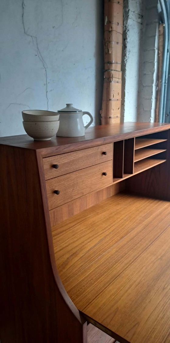 Teak secretary cabinet by Børge Mogensen with desk and drawers, Wood, Brown, Mid Century Modern (photo 5 of 6)