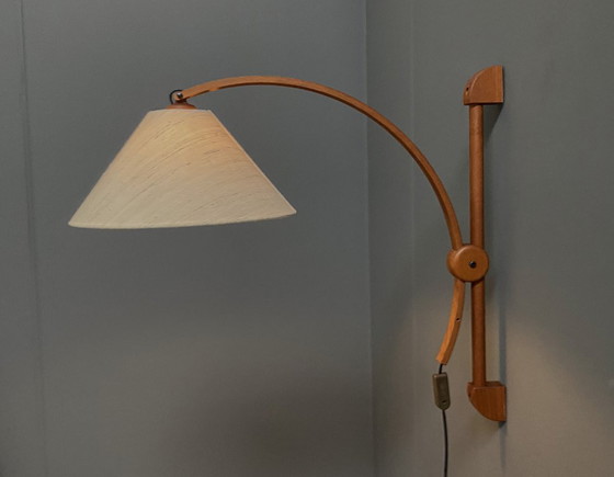 Image 1 of Teak-Wandleuchte von Domus Denmark aus den 1970er Jahren