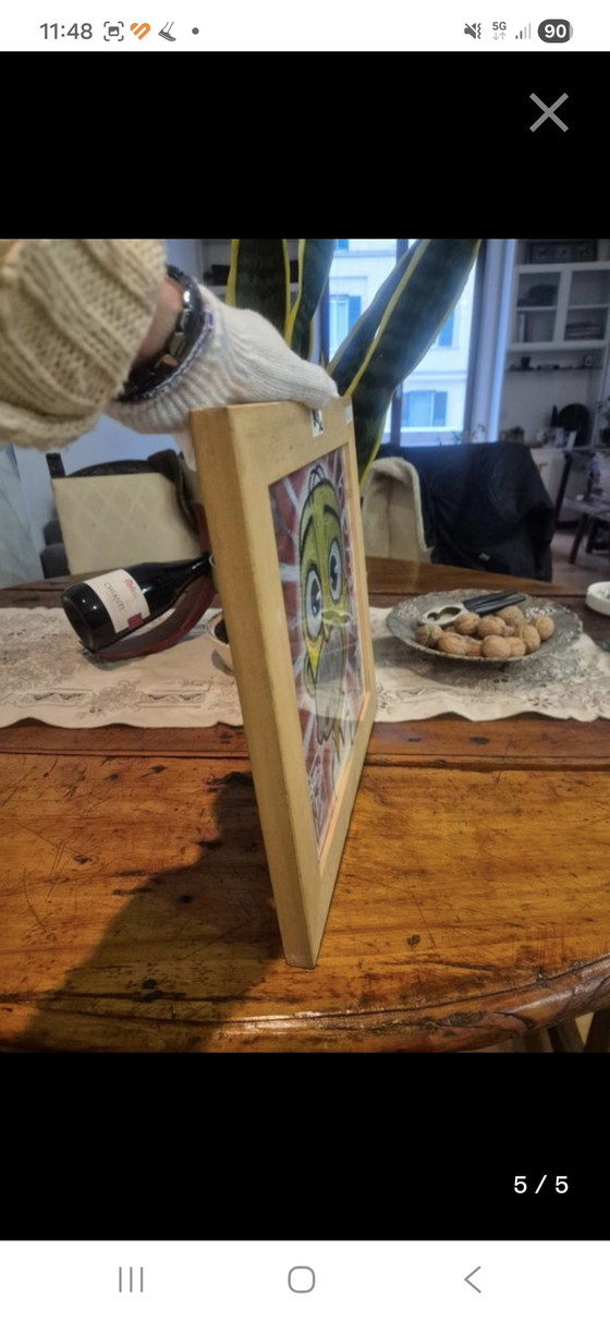 Image 1 of Homer Simpson "Barrel" - Original Pop Art Mixed Media Painting - Unique Piece