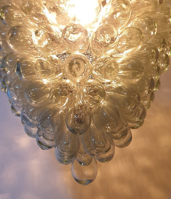 Image 1 of Suspension vintage en verre de Murano motif raisin XL