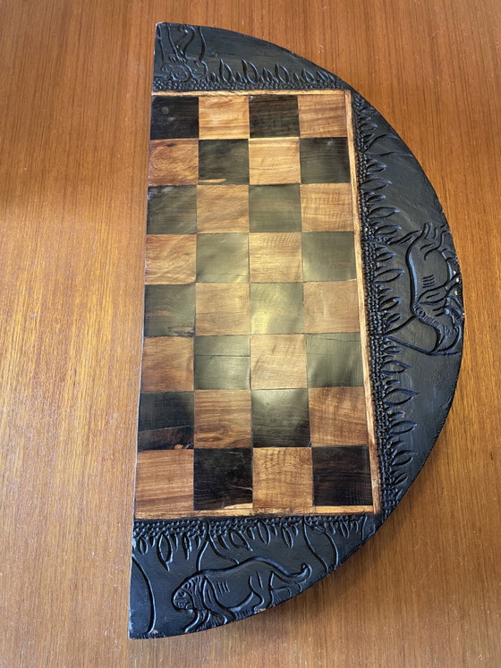 Einzigartiges handgefertigtes Schachset aus Simbabwe – ca. 1965 – Tischdekoration, Wood (photo 5 of 7)
