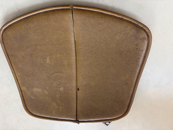 Image 1 of 5x vintage leather seatpad for Harry Bertoia Side Chair