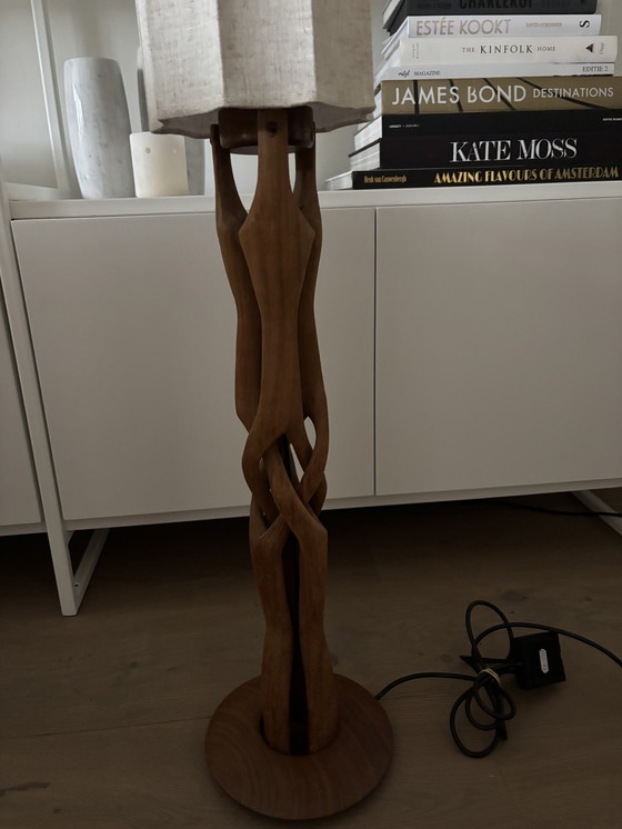 Image 1 of Danisch design teakhouten lamp 