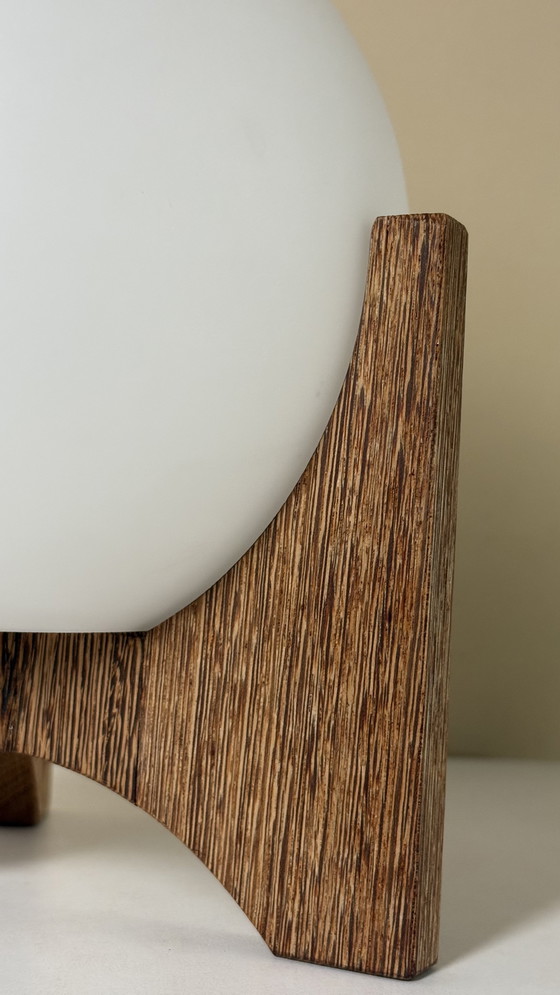 Image 1 of Lampe de table vintage Raak Amsterdam Hokusai D-2022 Bois wengé / verre