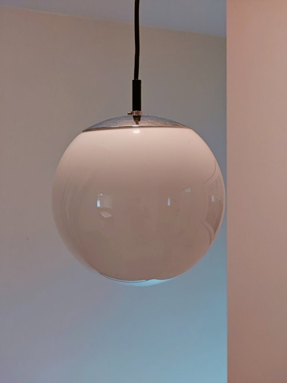 Image 1 of Raak hanglamp ochtendnevel "morning dew" type B1152 jaren 70