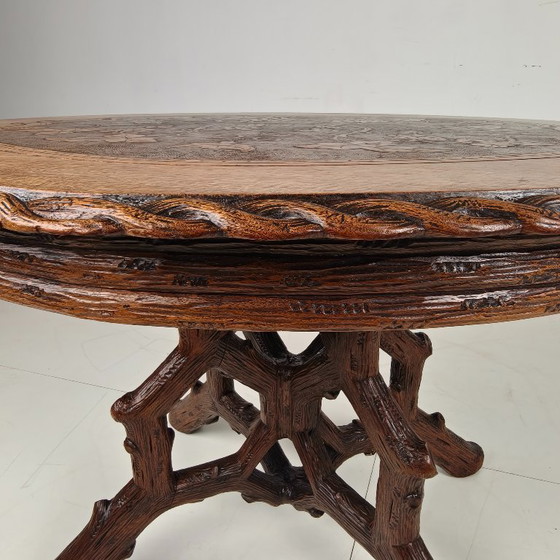 Image 1 of Black Forest-style dining table by Horrix – circa 1880