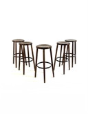 5x vintage Brutalist bar stools '70