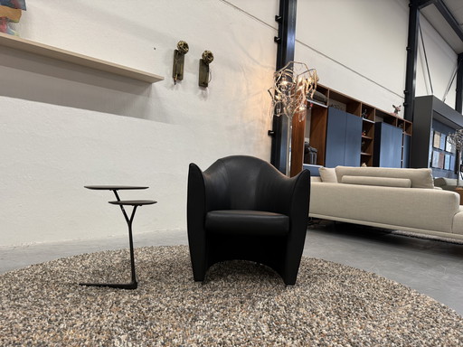Fauteuil Leolux Shaman cuir noir