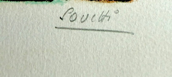 Image 1 of Litografia originale – Composizione astratta nei colori autunnali – Firmata – Edizione limitata 13/99
