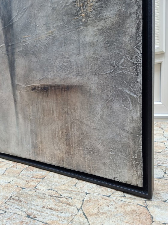 Image 1 of Peinture figurative moderne faite à la main, art contemporain, 100 x 100 cm