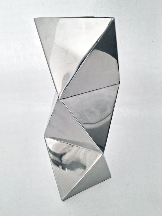 Chrome Metal Vase (photo 2 of 11)
