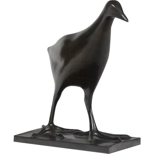 Vintage bronze “Moorhen” sculpture by François Pompon for Fonderie Valsuani, 2006