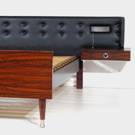 Image 1 of Vintage double bed with floating nightstands, 1960s