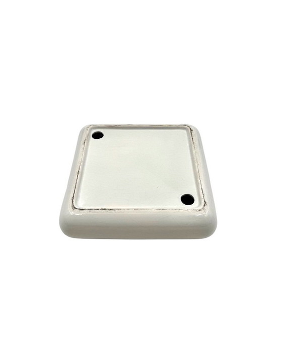Image 1 of Posacenere in ceramica bianco e nero in stile Space Age / vide poche, Italia anni '70