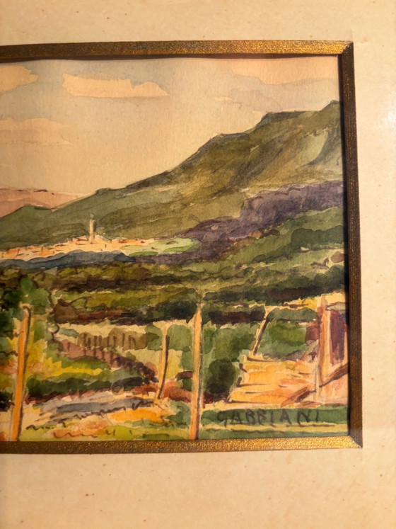 Watercolor Landscape Painting by Giacomo Gabbiani, 1950s, Paintings & Drawings (photo 6 of 9)