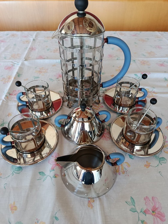 Image 1 of Alessi coffee set, tray and four mugs
