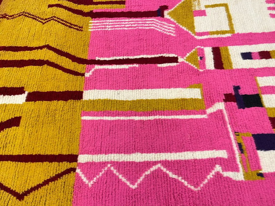 Image 1 of Alfombra de lana de estilo bohemio marroquí - 229 cm x 158 cm
