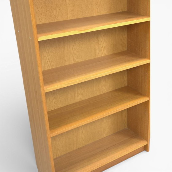 Image 1 of Bibliothèque vintage scandinave en chêne – 200 cm – 5 compartiments – XXe siècle