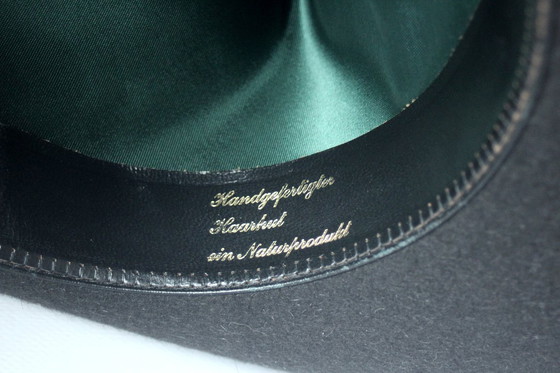 Image 1 of Cappello loden vintage per caccia e sport - cappello da uomo fatto a mano - taglia 58