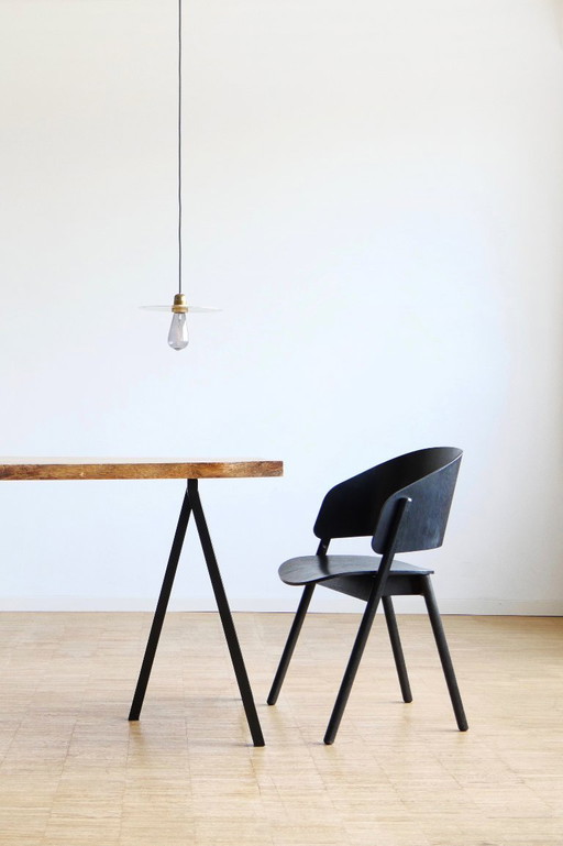 4 x Chameleon in Black – eetkamerstoelen, Wood