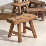 Antique Small Stool in Natural Wood Colour (c.1900) – Rustic (photo 6 of 9)