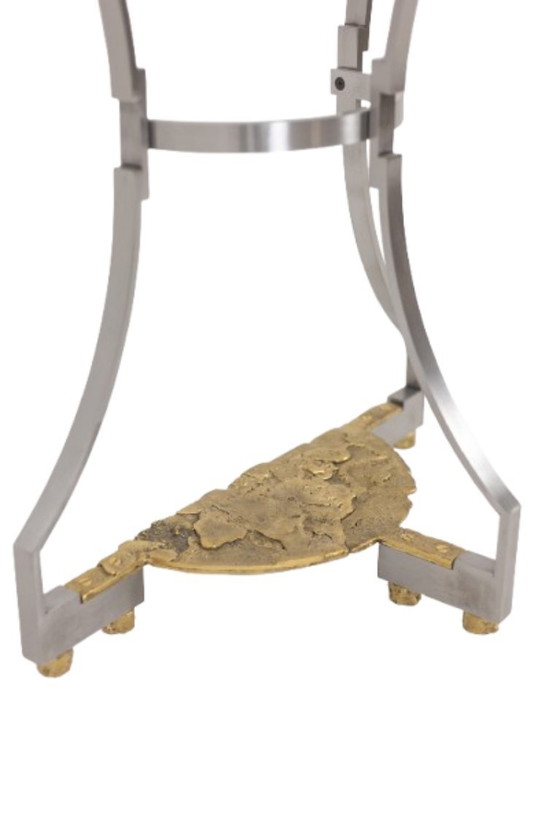 Image 1 of Een paar consoles van metaal en gegoten brons. Hedendaags.