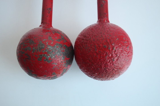 Image 1 of Set di manubri a doppia sfera in stile Art déco, anni '30.