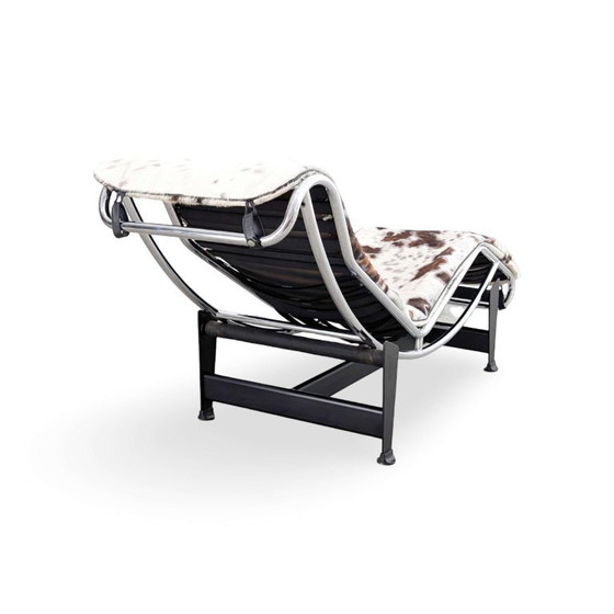 Replica Vintage LC4 Chaise Longue Pelle di Mucca Classico del Design, Sedie da camera, polished steel (foto 7 di 11)