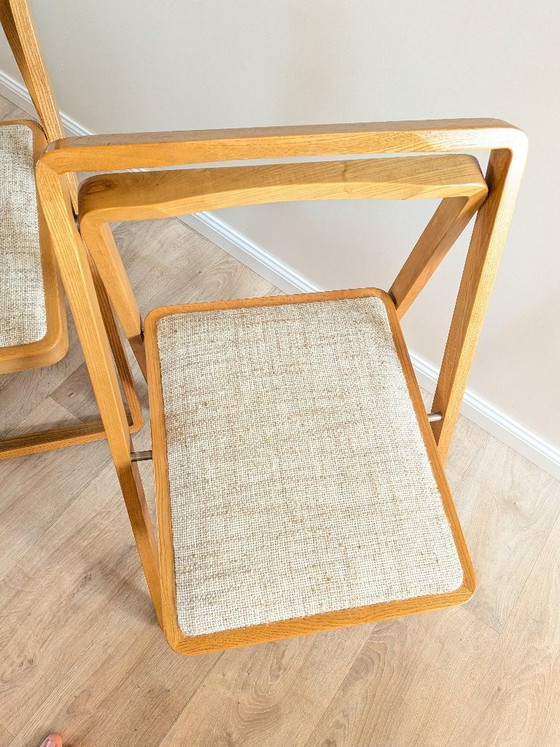 Image 1 of Sedie pieghevoli in stile Mid-Century Modern – Aldo Jacober, modello "Trieste" (coppia)