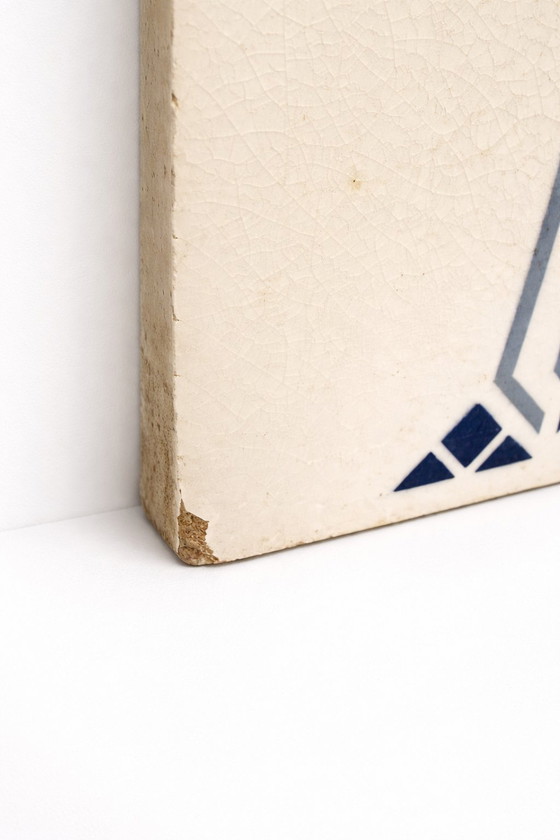 Image 1 of Paar antike SOMAG MEISSEN Fliesen – Jugendstil-Jugendstil-Keramik – Deutschland 1900