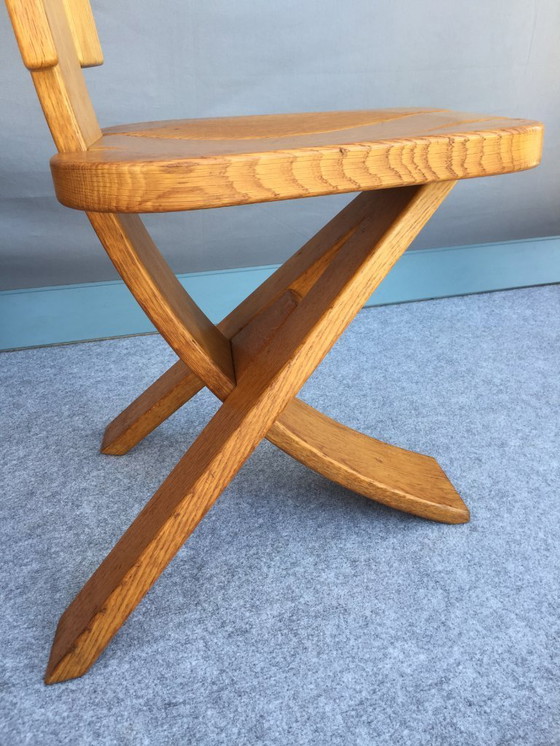 Image 1 of PIERRE CHAPO / SELTZ - 4 VINTAGE CHAIRS