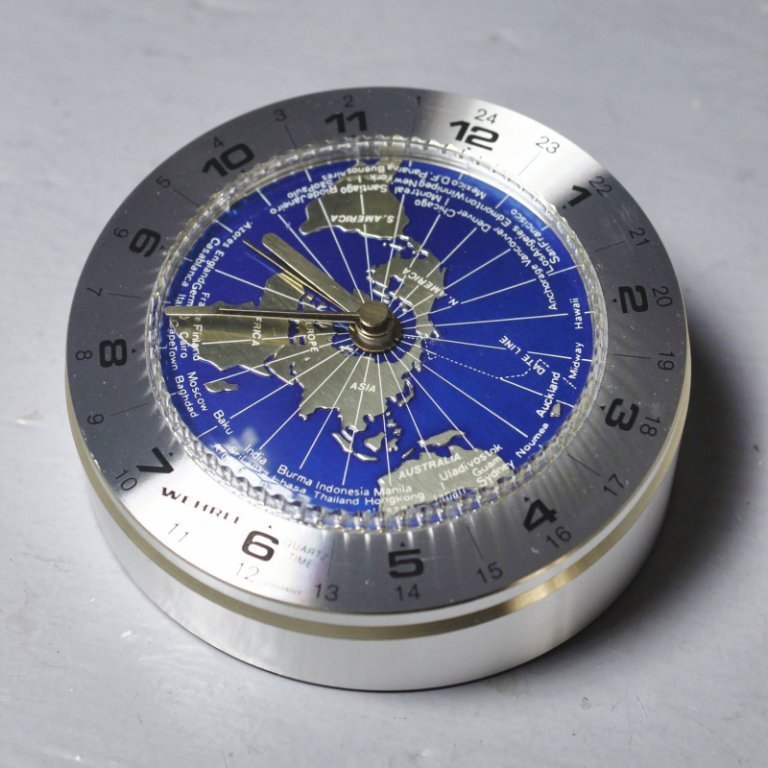 Vintage Wehrle World Time mantel clock, | Clocks second-hand | Whoppah