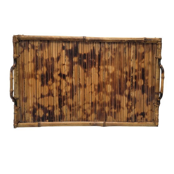 Image 1 of Vintage Turtle Bamboo Tray