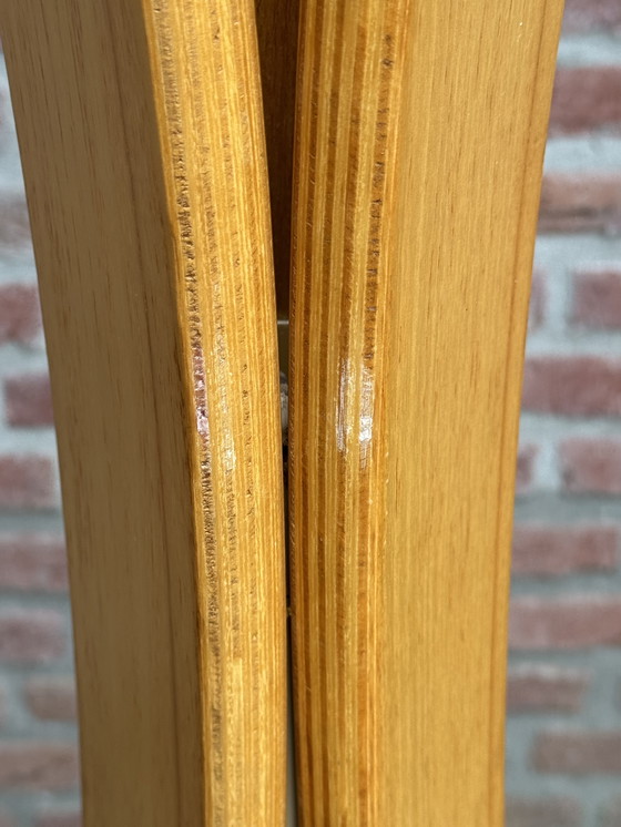 Image 1 of Italian design coat rack | 1970s | Sculptural multi-layered oak | Giancarlo Piretti style