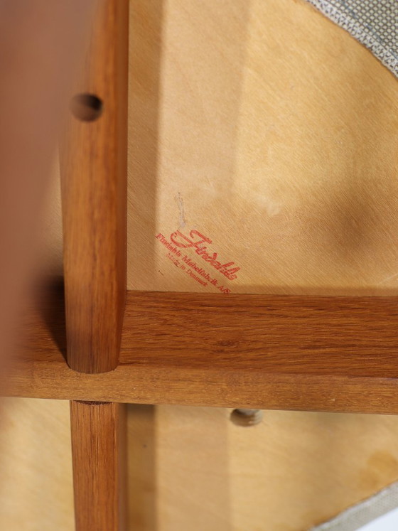 Image 1 of 2 sgabelli da bar vintage danesi Findahl in rovere
