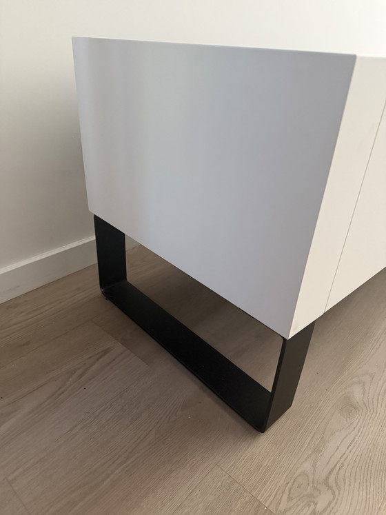TV Cabinet With 2 Hinged Doors And 2 Drop-Down Doors – TV furniture, Wood (photo 3 of 5)