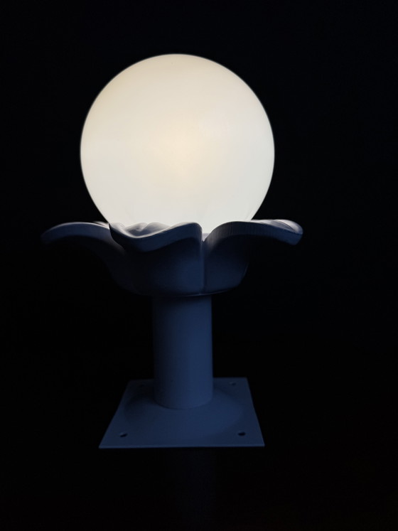 Image 1 of Lámpara de techo con forma de palmera opalina de los años 80.