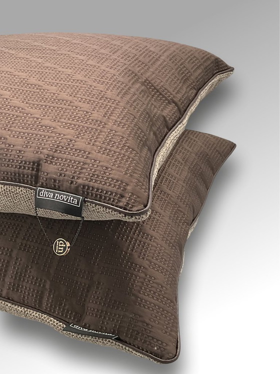Image 1 of Fendi – Set mit 2 neuen Kissen aus Fendi Casa-Stoff