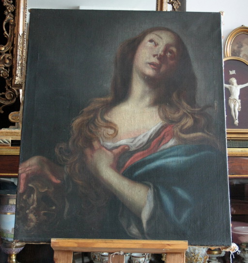 Madeleine pénitente, fin du XVIIe siècle, Huile sur toile